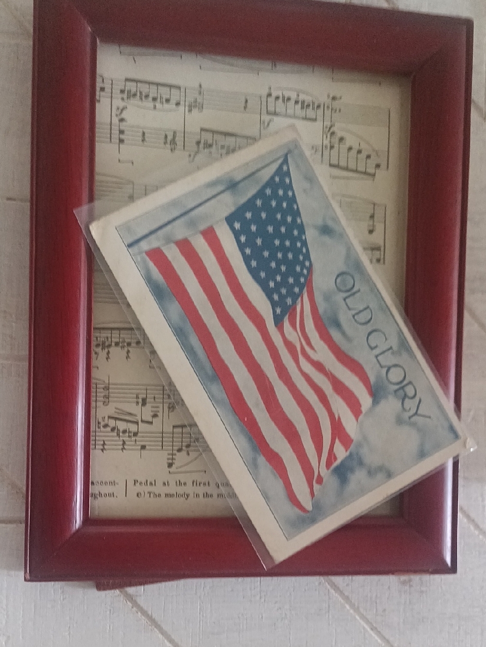 1912-1959 Vintage 'Old Glory' American Flag Print - Red, White & Blue